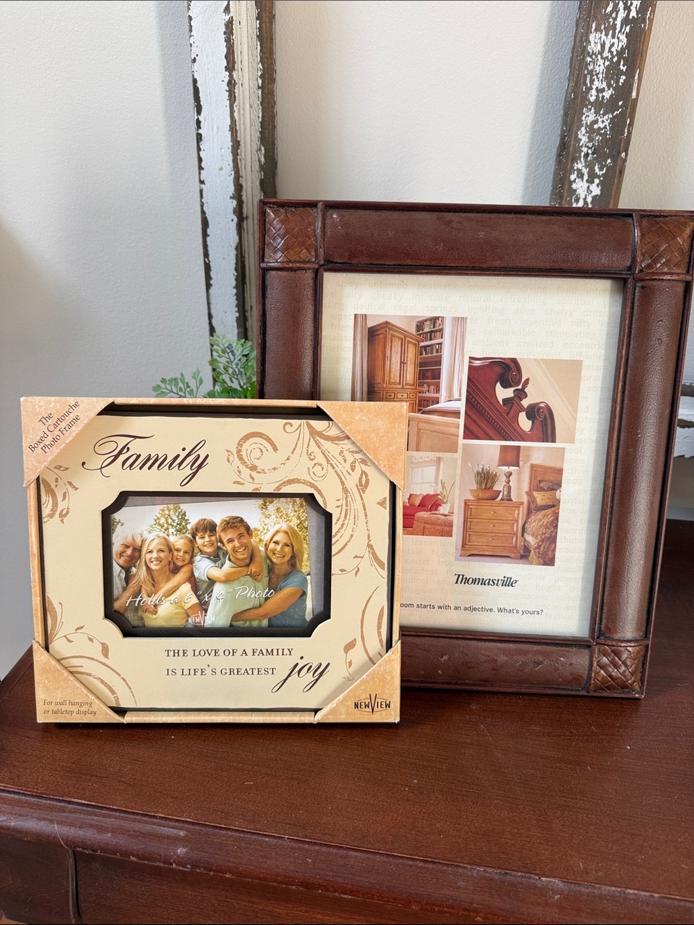 NEW Home Accents Brown Faux-Leather Picture Frame by Home Accents